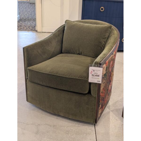 Coco Exposed Wood Swivel Chair