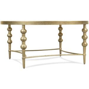 On The Gold Side Round Cocktail Table